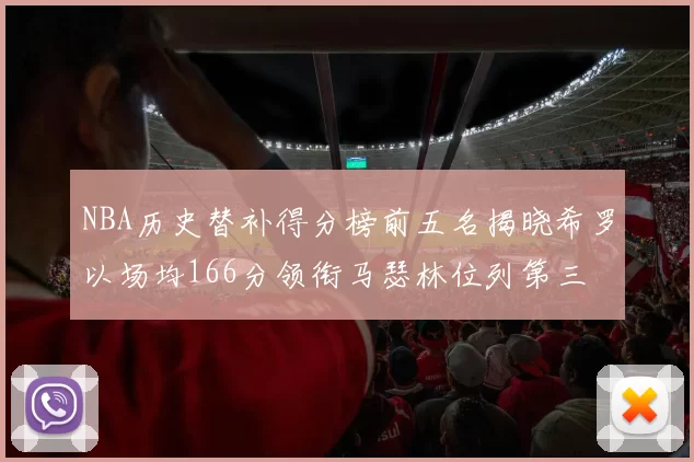 NBA历史替补得分榜前五名揭晓希罗以场均166分领衔马瑟林位列第三